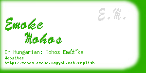 emoke mohos business card